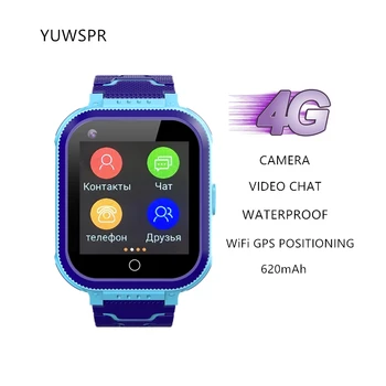 4G Детские умные часы Телефон GPS Трекер Водонепроницаемый WIFI GPS LBS Позиционирование SOS Видеозвонок Удаленный Мониторинг Умные Детские часы