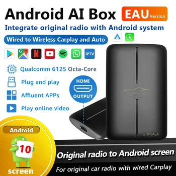 Адаптер CarPlay Ai Box Android Screen Smart Интеллектуальная система Беспроводной Apple Auto Dongle YouTube Netflix IPTV HDMI WiFi Радио
